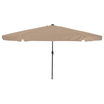 vidaXL Kerti Napernyő LED Fényekkel ø395x245 cm Taupe