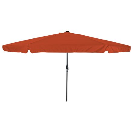 vidaXL Kert Napernyő LED villanyokkal ø395x245 cm Terrakotta