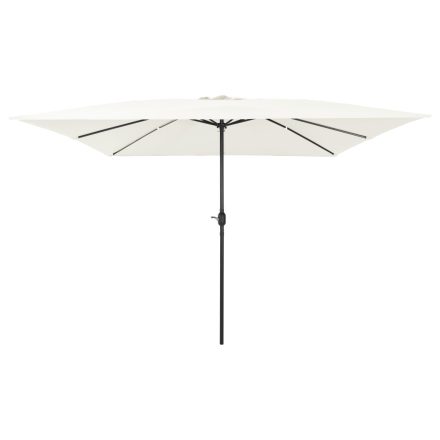 vidaXL Négyzet alakú Kerti Napernyő 295x245 cm Homokfehér