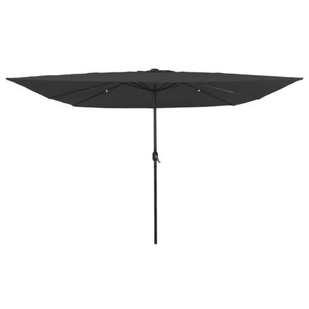 vidaXL Négyzet Kert Napernyő LED Fénnyel 295x245 cm Antracit