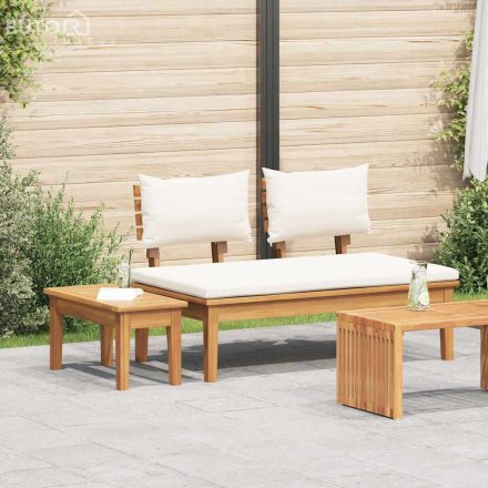 vidaXL 2 Darabos Kerti Pad Szett Szilárd Fa Teak