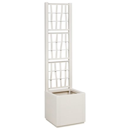 vidaXL Kerti Ültető Edény Trellis-szel Fehér 36x36x140 cm PP
