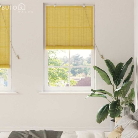 vidaXL Ablak Függönyök & Árnyékolók Sárga 80 x 220 cm bambusz