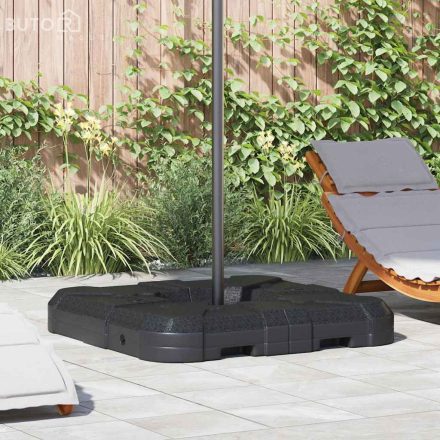 vidaXL Esernyő Alap Szett 2 pcs Fekete 88.5 x 88.5 x 12 cm Műanyag