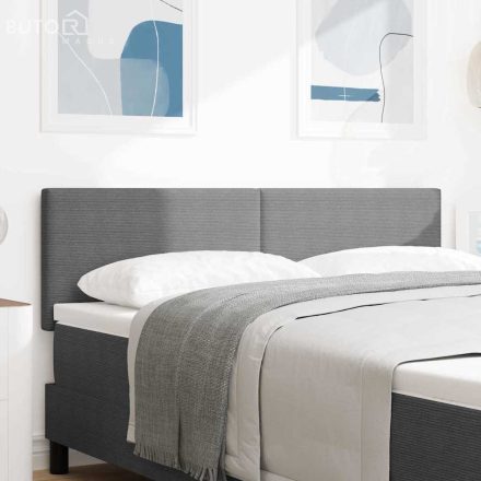 vidaXL Fejtámla fejtámlával Világosszürke 160 cm Sávos Szövet