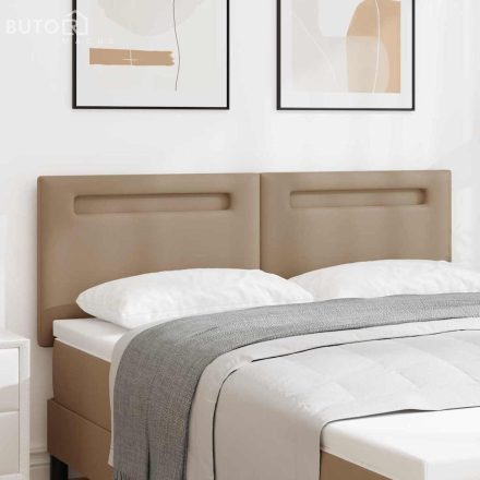 vidaXL Fejtámla Falra szerelhető fejtámlával Cappuccino 160 cm PVC