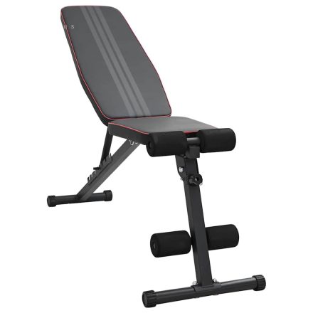 vidaXL állítható súlyzós pad összecsukható 230 kg fekete acél
