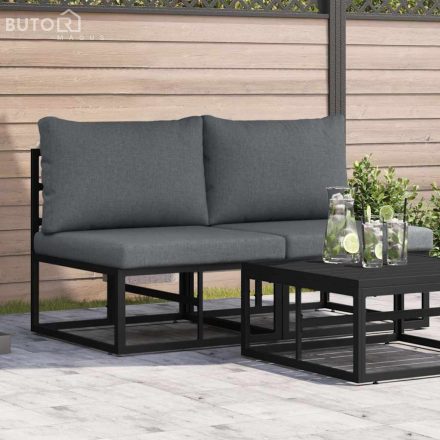 vidaXL Kültéri bútor szettek párnával párnával 2 pcs Fekete és Antracit