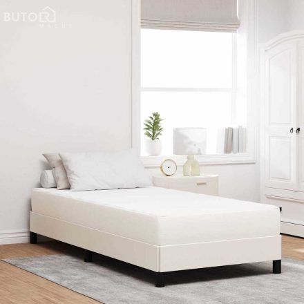 vidaXL Ágy Matrac matracmal Krém 80 x 200 cm szövet