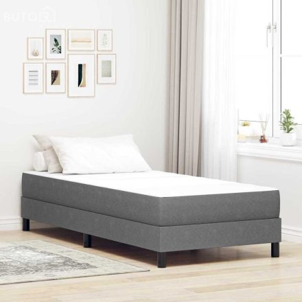 vidaXL Ágy Matrac matracmal Világosszürke 90 x 190 cm szövet