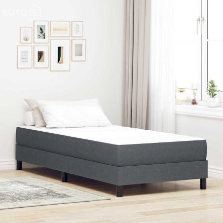vidaXL Ágy Matrac matracmal Szürke 90 x 190 cm szövet