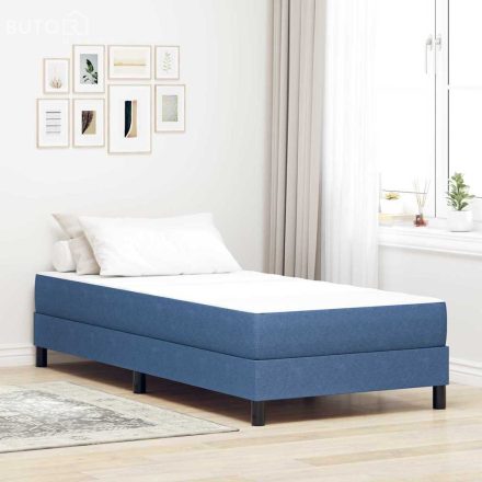 vidaXL Ágy Matrac matracmal Kék 90 x 190 cm szövet