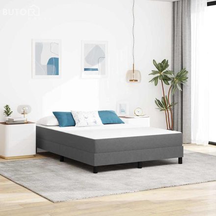 vidaXL Ágy Matrac matracmal Világosszürke 140 x 200 cm szövet
