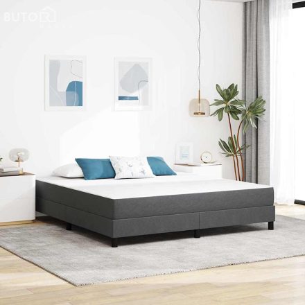 vidaXL Ágy Matrac matracmal Szürke 180 x 200 cm szövet