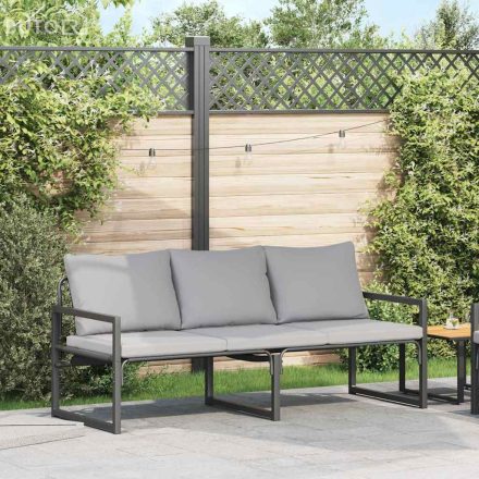 vidaXL Kerti pad Fekete 61 x 72.5 x 71 cm Acél