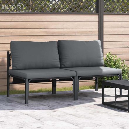 vidaXL Kültéri bútor szettek párnával párnával 2 pcs Antracit