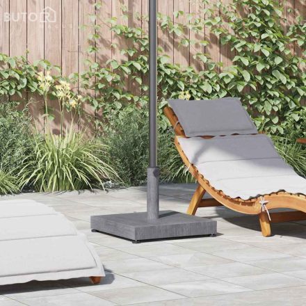 vidaXL Kültéri Napernyő Tartók Sötét fa 45 x 45 x 31.5 cm Acél, Beton