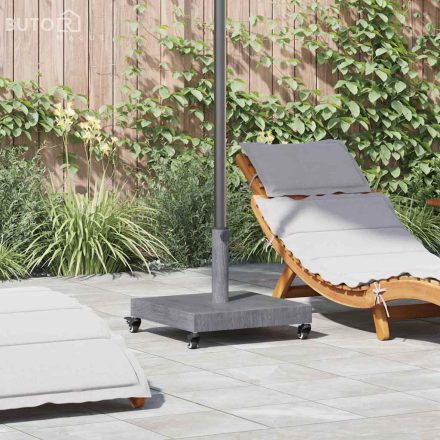 vidaXL Kültéri Napernyő Tartók Sötét fa 45 x 45 x 32 cm Acél, Beton