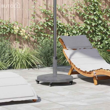 vidaXL Kültéri Napernyő Tartók Sötét fa 48 x 48 x 32.5 cm Acél, Beton