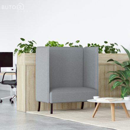 vidaXL Magas Háttámlású Kanapé Világosszürke 109x56x121 cm Textil