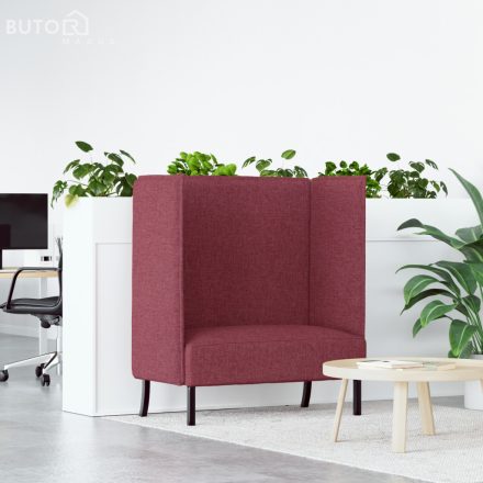 vidaXL Magas Háttámlású Kanapé Burgundi Vörös 109x56x121 cm Szövet