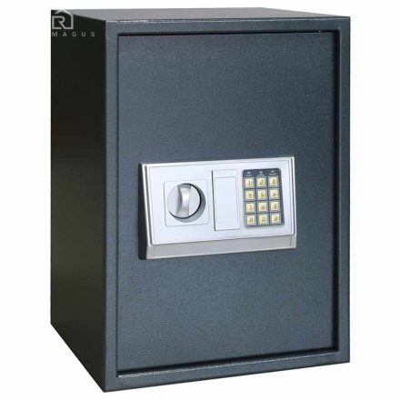 vidaXL Elektromos Digitális Széf Polccal Sötétszürke 35x31x50 cm Acél