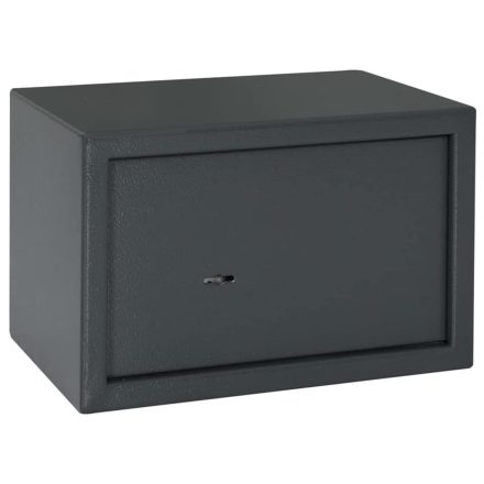 vidaXL Biztonsági doboz Kulcsos záras Sötétszürke 20x31x20 cm Acél