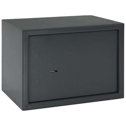 vidaXL Biztonsági doboz kulcsos zárral sötét szürke 25x35x25 cm fém