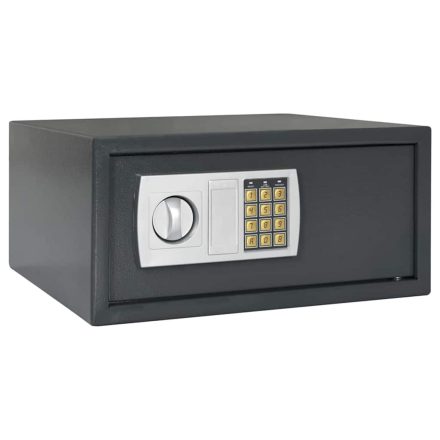 vidaXL Elektronikus Digitális Széf Tompa Szürke 42x37x20 cm Acél