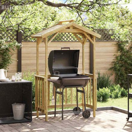 vidaXL Grillsátor Barna 133.5 x 63 x 200 cm Impregnál szőke fenyő
