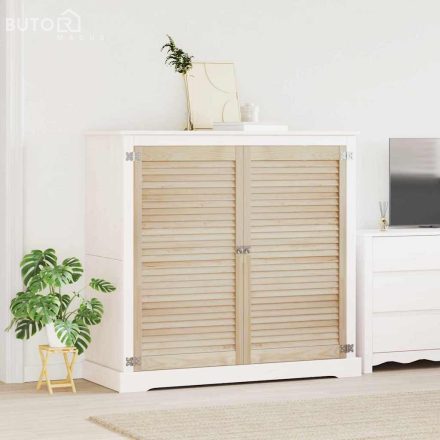 vidaXL Szekrényajtók 2 pcs Barna 110 x 59.5 x 2.1 cm Tömör fenyőfa