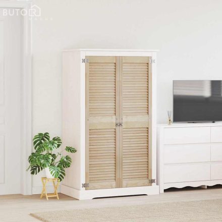 vidaXL Szekrényajtók 2 pcs Barna 140.5 x 39.5 x 2.1 cm Tömör fenyőfa