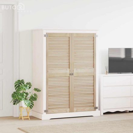 vidaXL Szekrényajtók 2 pcs Barna 140.5 x 49.5 x 2.1 cm Tömör fenyőfa