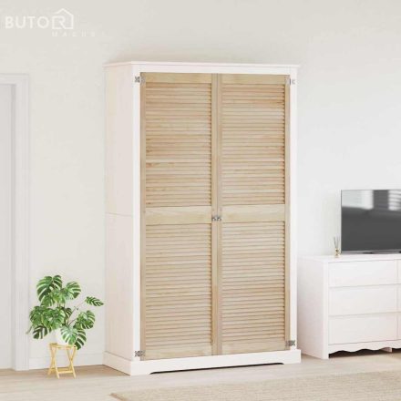 vidaXL Szekrényajtók 2 pcs Barna 201 x 59.5 x 2.1 cm Tömör fenyőfa