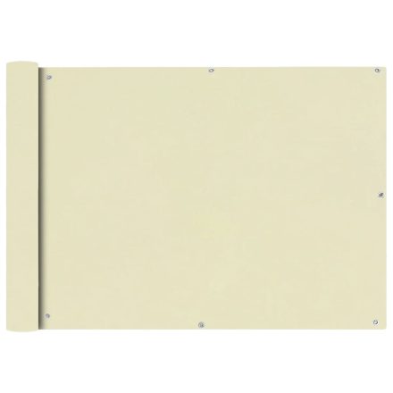 vidaXL 75x400 cm krém Oxfrod szövetű erkély ablak sötétítő
