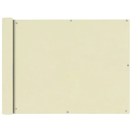 vidaXL 90x400 cm Krém Oxford szövetű erkély ablak sötétítő