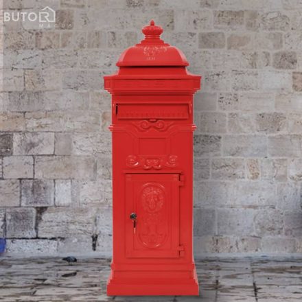 vidaXL piros, vintage, rozsdamentes alumínium álló postaláda