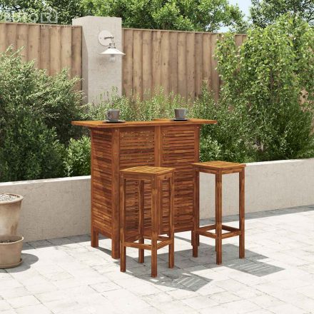 vidaXL tömör akácfa bárasztal 110 x 50 x 105 cm