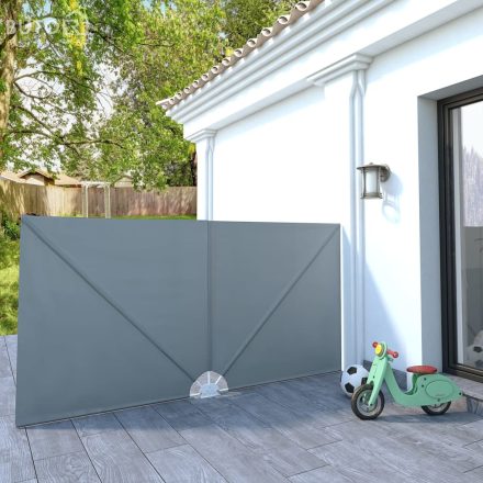 vidaXL szürke összecsukható terasz oldalárnyékoló 300 x 150 cm