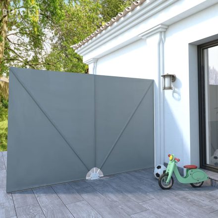 vidaXL szürke összecsukható terasz oldalárnyékoló 300 x 200 cm