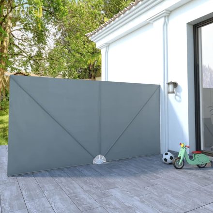 vidaXL szürke összecsukható terasz oldalárnyékoló 400 x 200 cm