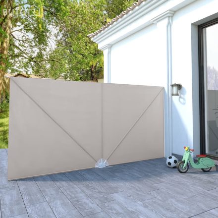 vidaXL krémszínű összecsukható terasz oldalárnyékoló 400 x 200 cm