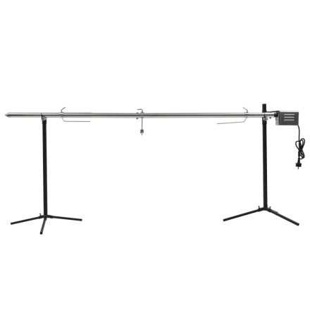 vidaXL automatikus motoros rozsdamentes acél grillnyárs 207x45x81 cm  