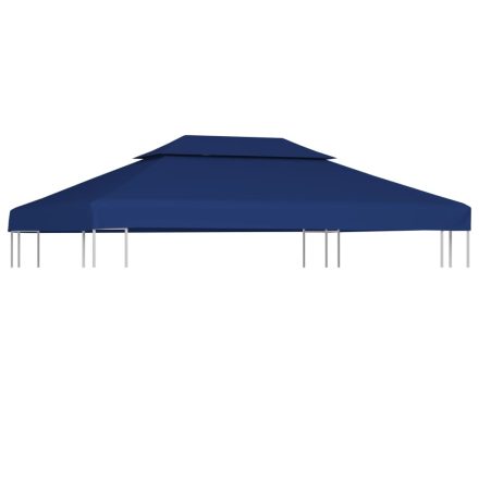 vidaXL kék kétszintes pavilon tetőponyva 310 g/m² 4 x 3 m