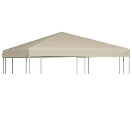 vidaXL bézs pavilon tetőponyva 310 g/m² 3 x 3 m