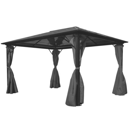 vidaXL alumínium kerti pavilon antracitszürke függönnyel 400 x 300 cm