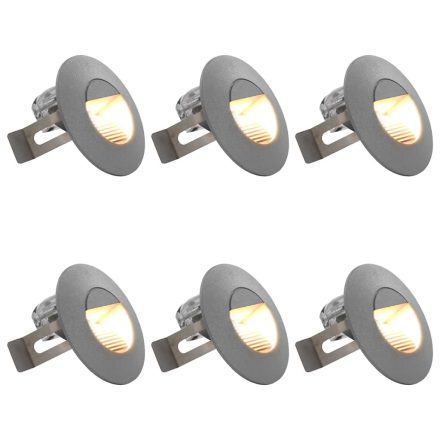 vidaXL 6 darab kör alakú ezüst kültéri LED falilámpa 5 W