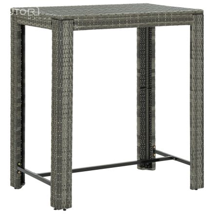 vidaXL szürke polyrattan kerti bárasztal 100 x 60,5 x 110,5 cm