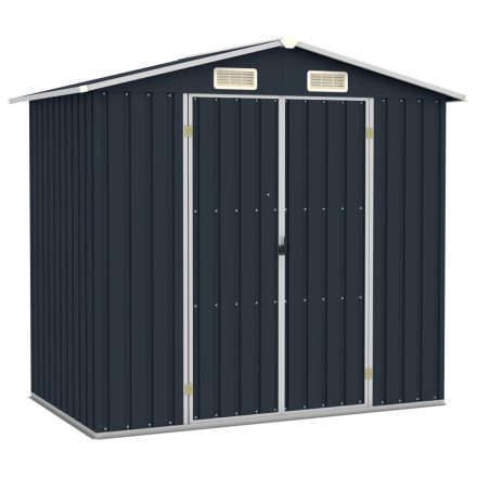 vidaXL antracitszürke horganyzott acél kerti fészer 205 x 129 x 183 cm 