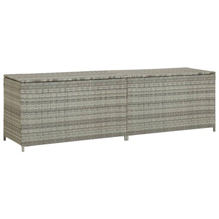 vidaXL szürke polyrattan kerti tárolóláda 200 x 50 x 60 cm